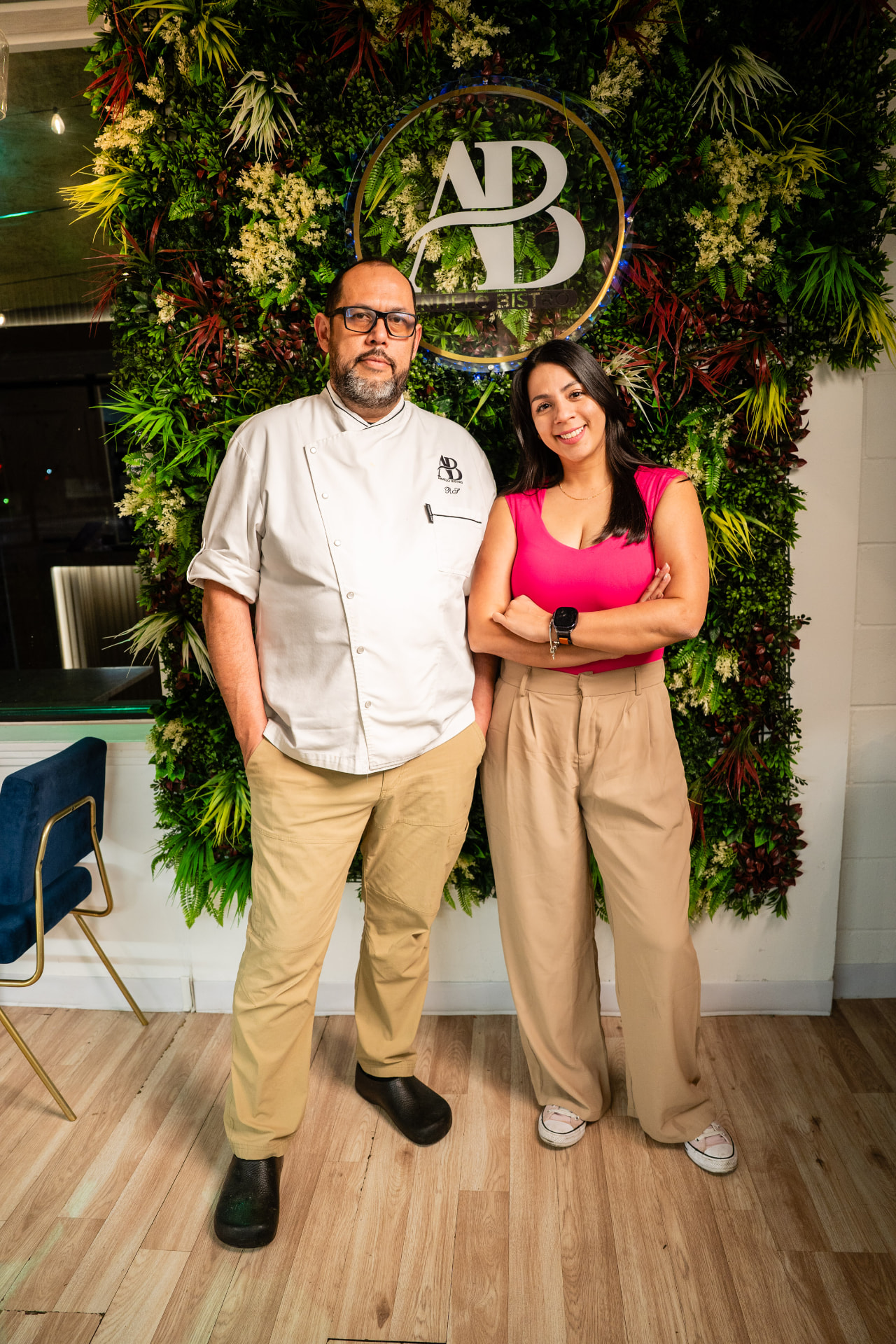 Maria and Chef Romer at Anhelo Bistro